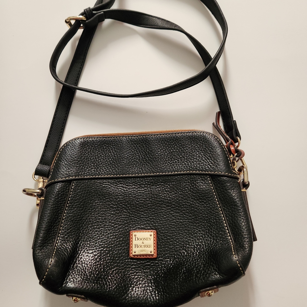 Dooney & Bourke Black Pebbled Leather Crossbody Bag